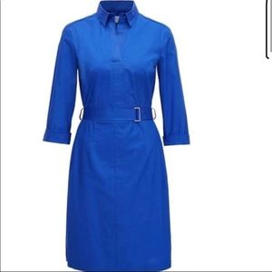 Hugo Boss Dashina Blue Stretch Shirt Dress